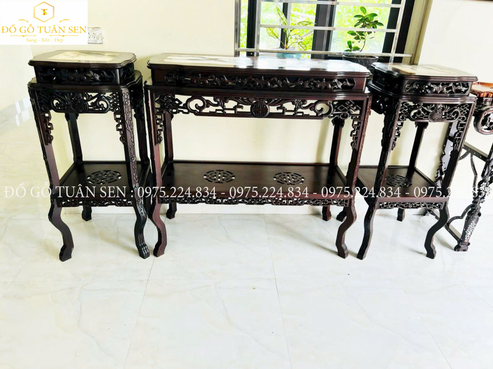 giới thiệu bộ ba bàn đôn kê đồ